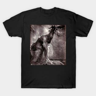 Svipdag as a Dragon with Freya - John Bauer T-Shirt
